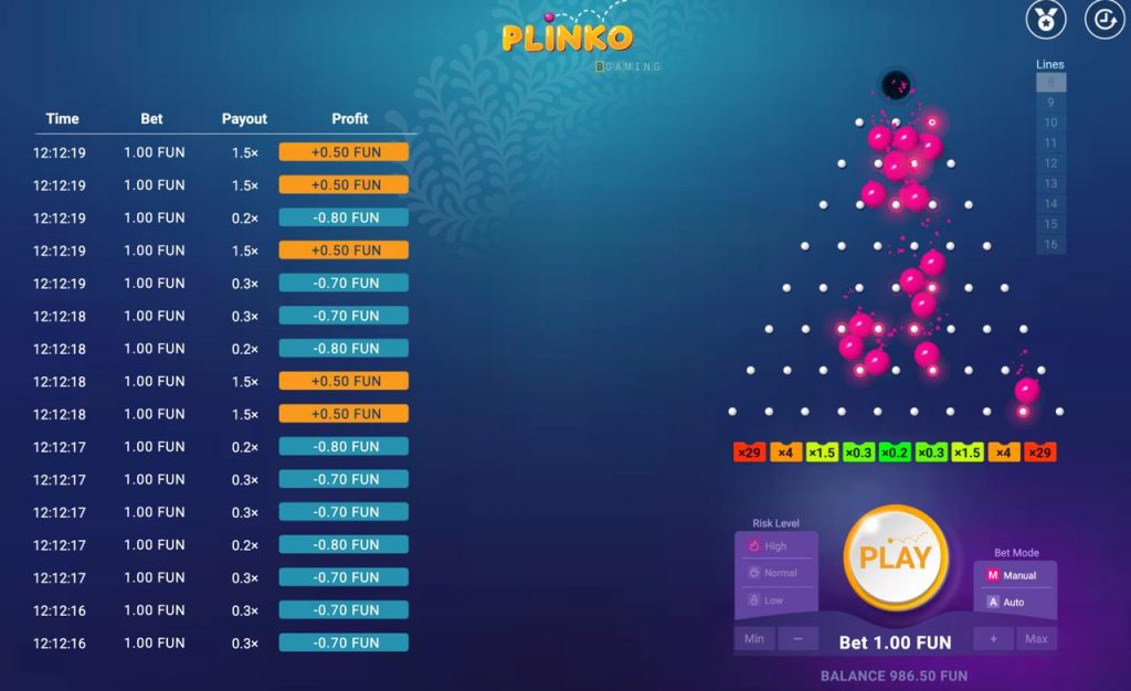 giocare a Plinko