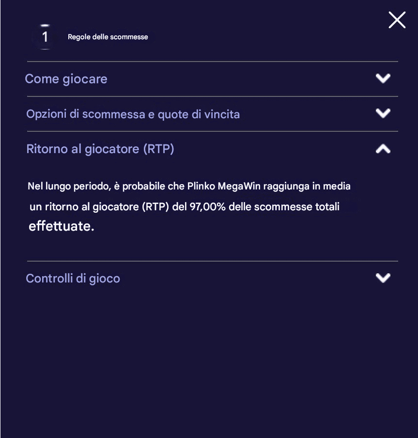 RTP e Volatilità Plinko MegaWin